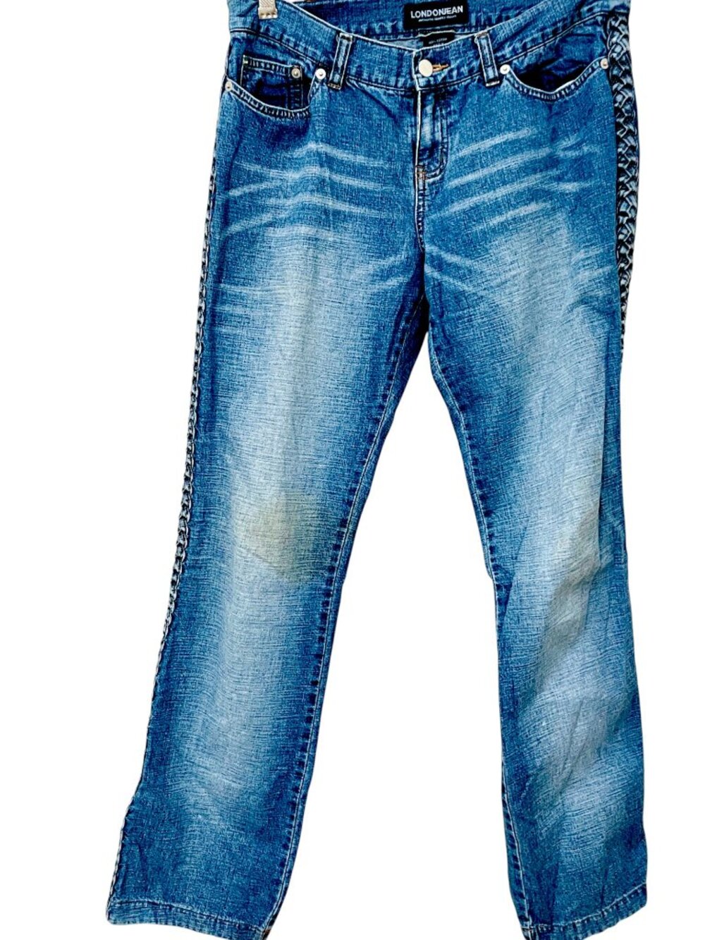 Unique Vintage Victoria's Secret Premium LondonJean Braid Detail Jeans 10 - Picture 7 of 12